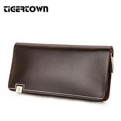 Men's Leather Cowhide Wristbands Handbag Wallet Money Clips