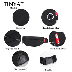 Men Waist Bag Pack Purse Casual Large Phone Belt Bag Pouch