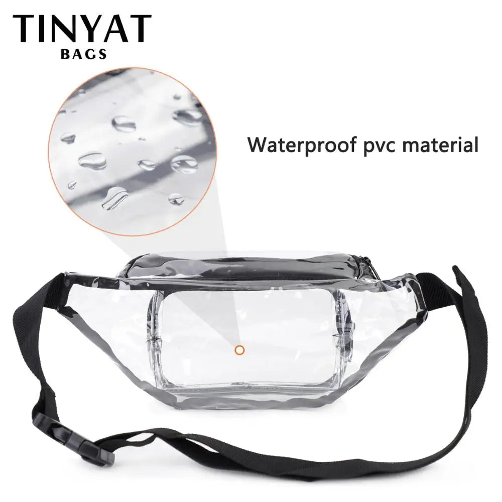 Summer Waist Bag PVC Clear Waterproof Jelly Belt Bag for Girl