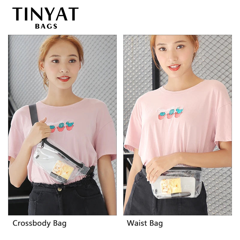 Transparent Cosmetic Bags Waist Bag Crossbody Makeup Bag Fanny Pack