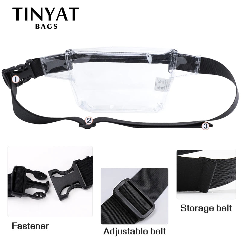 Transparent Cosmetic Bags Waist Bag Crossbody Makeup Bag Fanny Pack