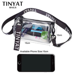 Transparent Women Bag Clear PVC Crossbody Bag Barrel Women Shoulder Bag