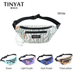 Canvas Fanny Waist Packs for Women 4 Pockets Crossbody Bag
