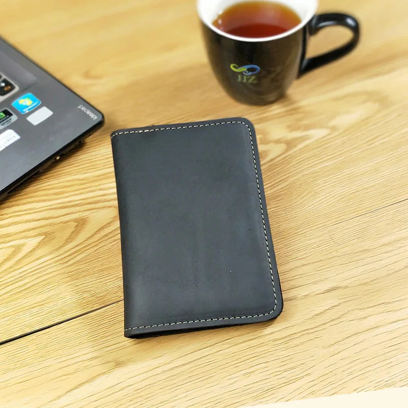 Personalized Leather Passport Cover - Gift for Him