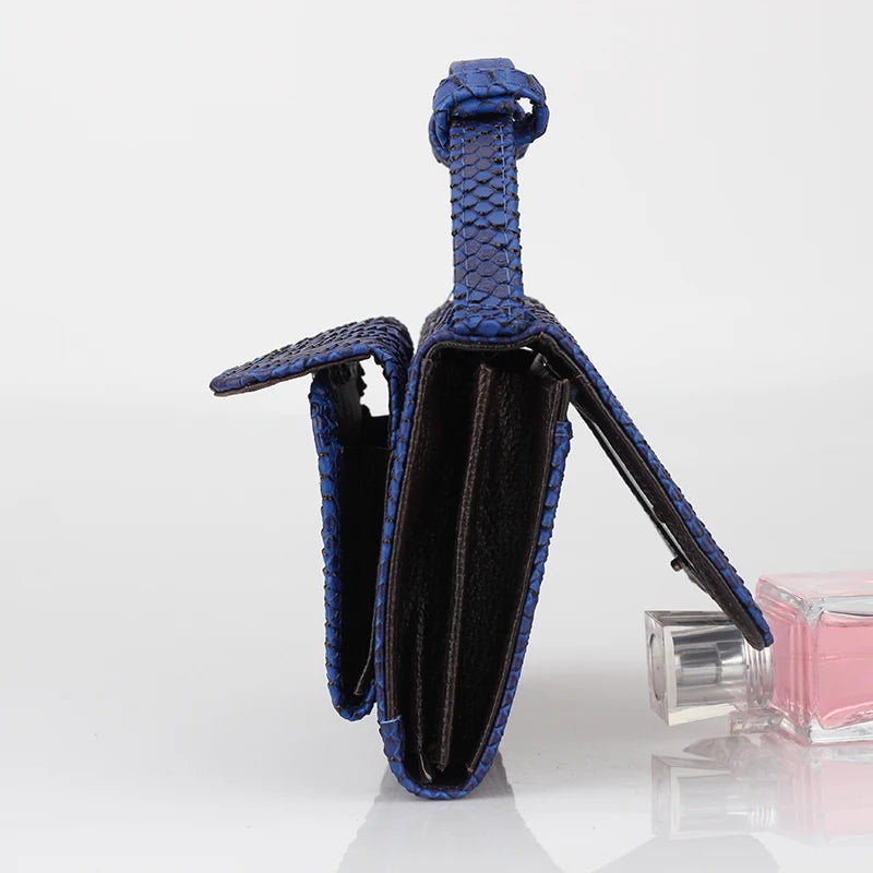 New Solid Leather Handbag Chain Messenger Bag