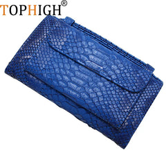 New Solid Leather Handbag Chain Messenger Bag