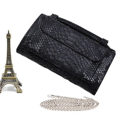 New Solid Leather Handbag Chain Messenger Bag