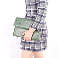 Serpentine Leather Clutch Crossbody Bag for Women