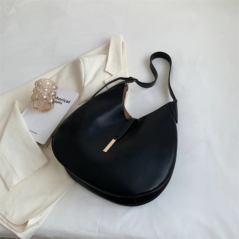 Women's Large Shoulder Side Bag Winter Solid Large Capacity Handbag