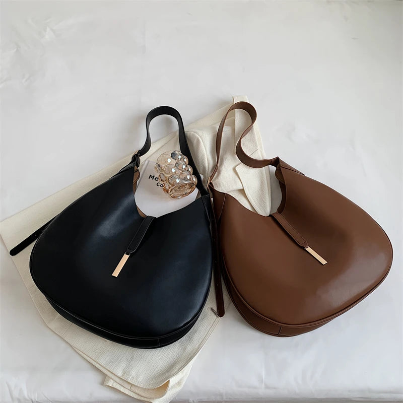 Women's Large Shoulder Side Bag Winter Solid Large Capacity Handbag