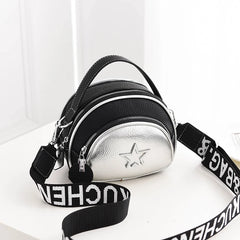 Fashionable Square Bag Womens Zipper Print Small Purses Shoulder Bag