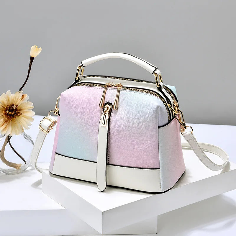 Scalloped Shoulder Bag for Women Casual Ice Cream Handbag Crossbody Bag