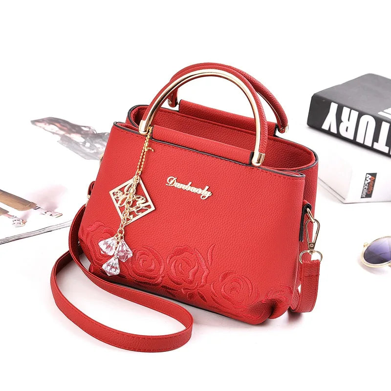 PU Leather Crossbody Bag Vintage Style Female Shoulder Satchel