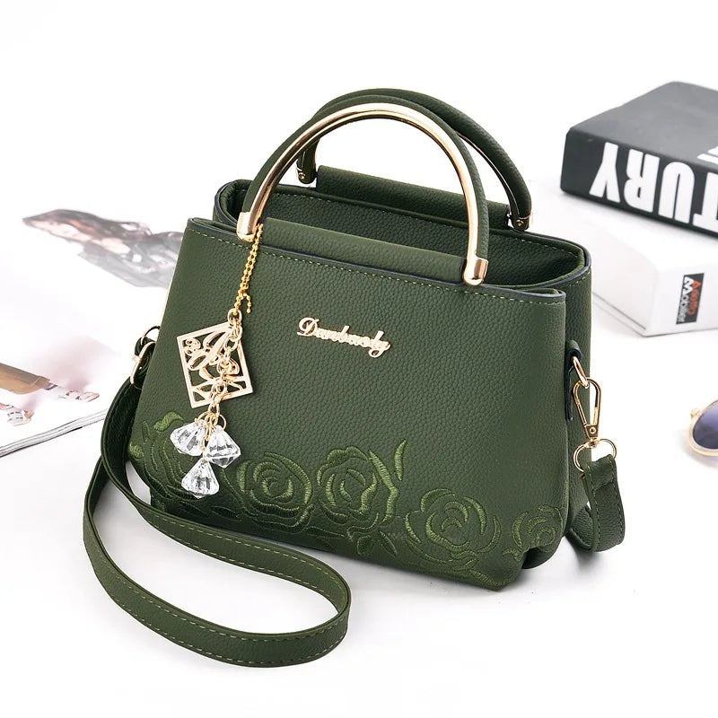 PU Leather Crossbody Bag Vintage Style Female Shoulder Satchel