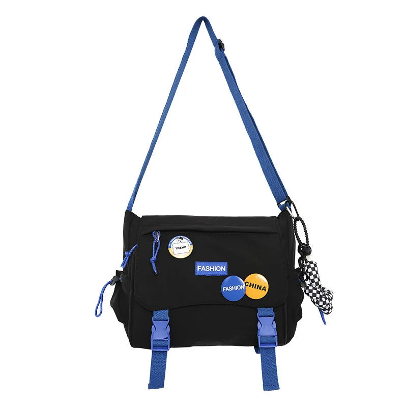 Nylon Messenger Bag for Men and Women