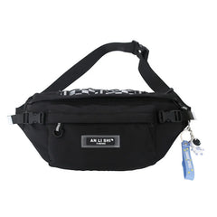 Nylon Waist Pack Multi-layer Pockets Hip-Hop Chest Bag