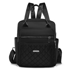 Diamond Checker Backpack Woman Embroidered Oxford Shoulder Bag