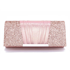 High-Quality Chain Clutch Bag Pink Flap Shoulder Bag
