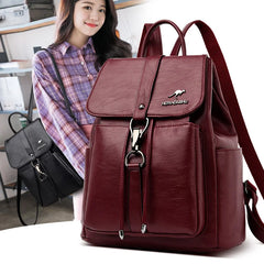 PU Backpacks Women Casual Large Capacity Travel Anti-Theft Shoulder Bag