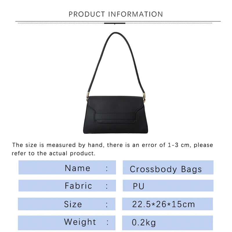 Vintage Leather Shoulder Bag for Women Flap Bag Ladies Retro High-Quality
