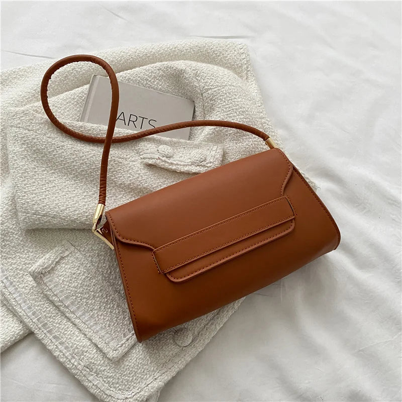 Vintage Leather Shoulder Bag for Women Flap Bag Ladies Retro High-Quality
