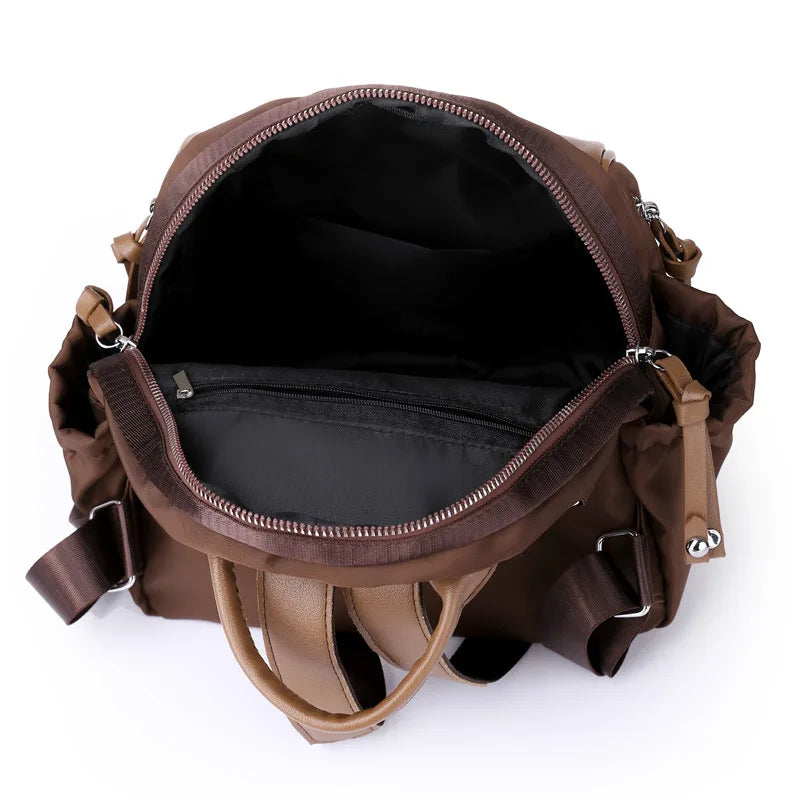 Women Backpack PU Students School Bags Girls Waterproof Leather Lightweight Trav