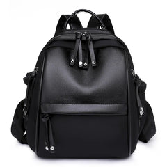 Women Backpack PU Students School Bags Girls Waterproof Leather Lightweight Trav