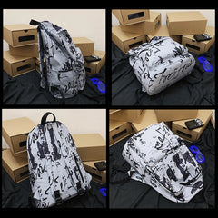 Women Graffiti Hip-Pop Men Backpack Nylon Street Style Bags