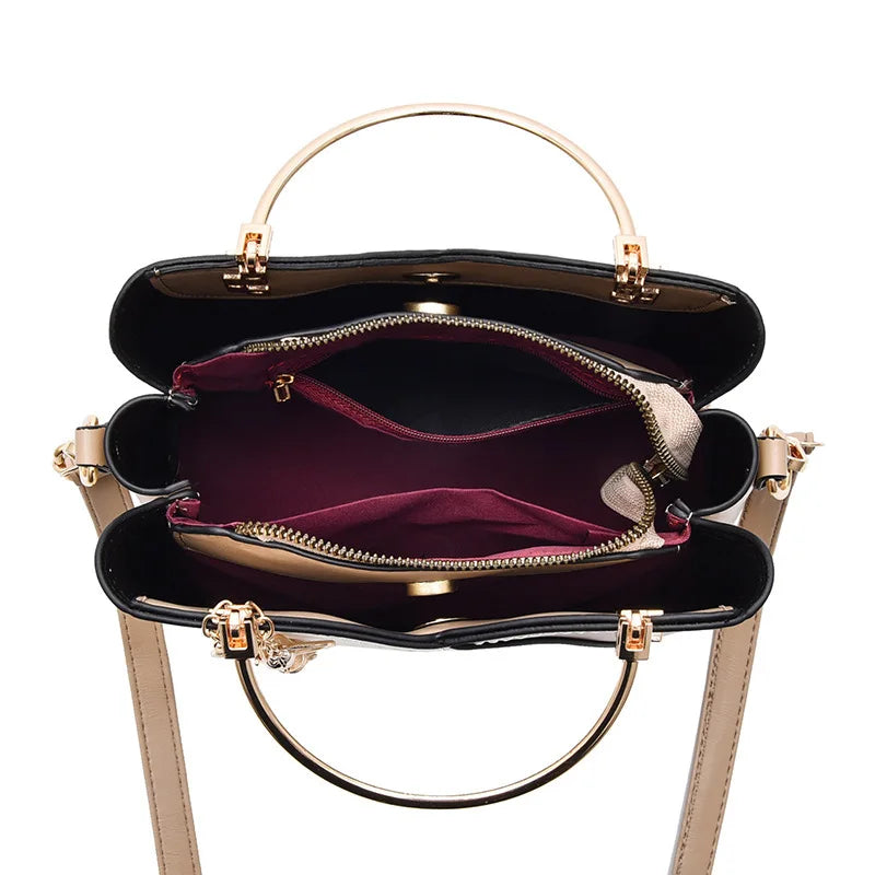 Tassel Bucket Crossbody Bags Leather Handbags for Women
