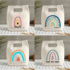 Rainbow Cooler Lunch Bag Women Handbags Insulated Breakfast Box