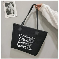 Teacher Definition Tote Bag Shoulder Purse Book Bag