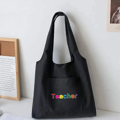 Canvas Vest Bag Women Shoulder Student Tote Bag Shopper Travel Bag