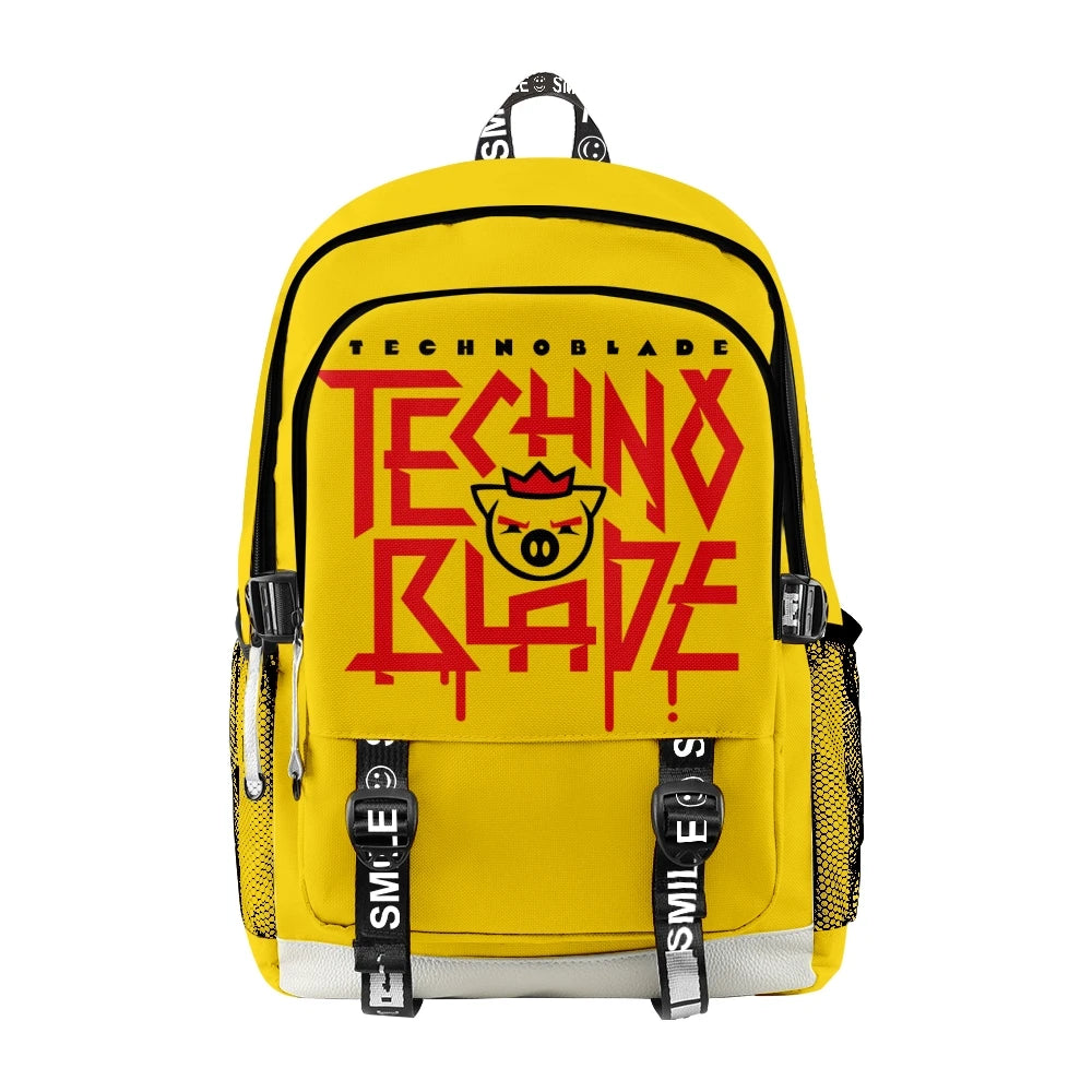 Technoblade Merch Backpack SchoolBags Large Capacity Students Schoolbag