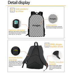 Teen Boy School Backpack Basketball Students Schoolbag Book Bag