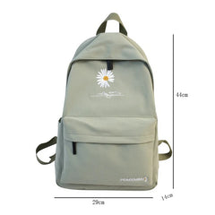 Teen Girl School Bag Flowers Backpack Nylon Bookbag