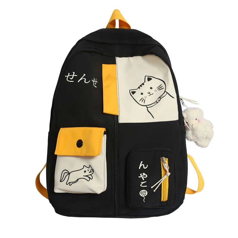 Teen School Bags for Girls Women Nylon Casual Student Schoolbag