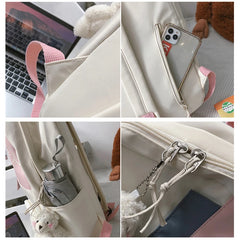 Teen School Bags for Girls Women Nylon Casual Student Schoolbag