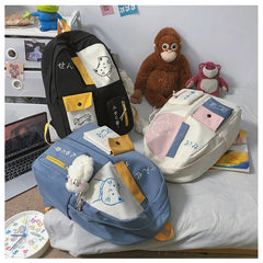 Teen School Bags for Girls Women Nylon Casual Student Schoolbag