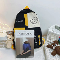 Teen School Bags for Girls Women Nylon Casual Student Schoolbag