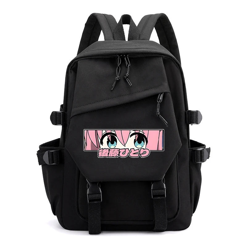 Teens Bocchi Anime Backpack Large Capacity Laptop Bag Shoulders Bag Boy Schoolba