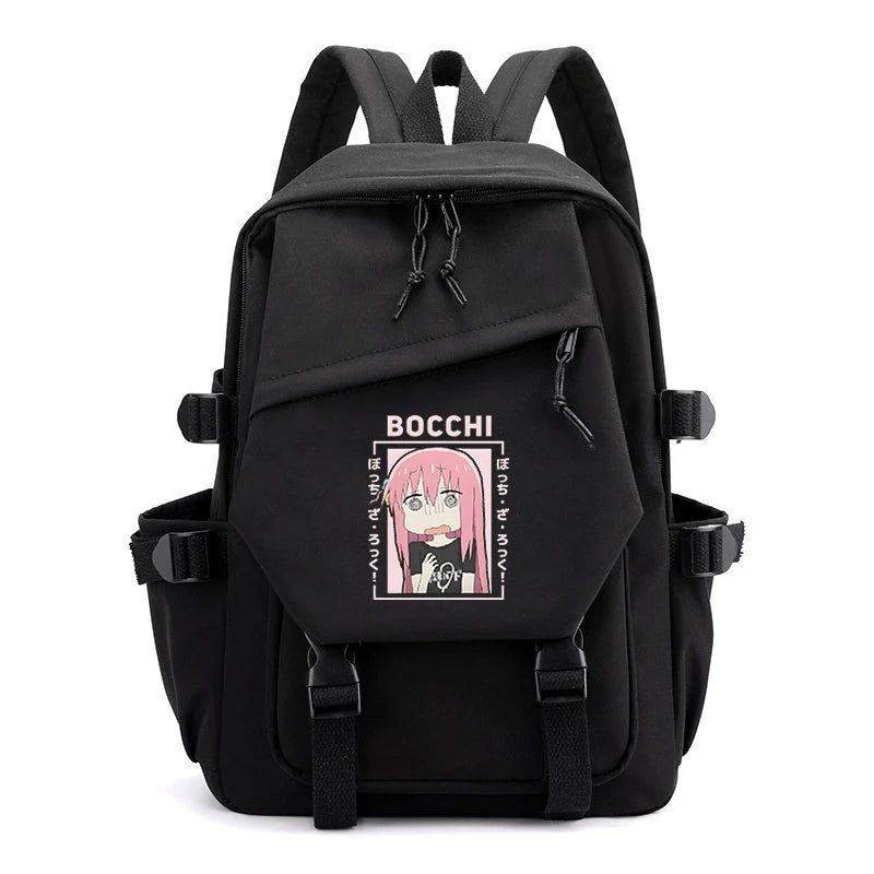 Teens Bocchi Anime Backpack Large Capacity Laptop Bag Shoulders Bag Boy Schoolba