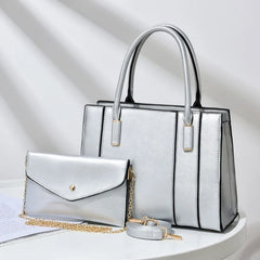 Women's Stitching Handbag One-shoulder Messenger Bag