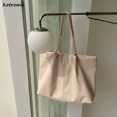 PU Leather Shoulder Bags Women Chain Underarm Totes