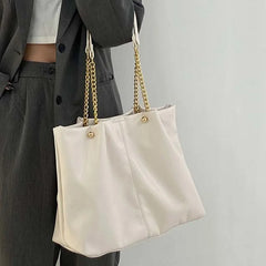 PU Leather Shoulder Bags Women Chain Underarm Totes