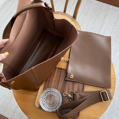 Soft PU Leather Shoulder Bags Women Large Capacity All-match Totes