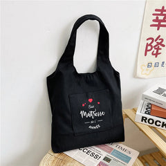 Thank You Mistress Print Shoulder Bags High Capacity Canvas Bag