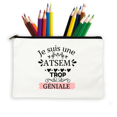 Atsem French Print Makeup Wash Pouch Storage Bags