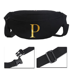 Golden Printed Pattern Unisex Crossbody Bag Shoulder Bag