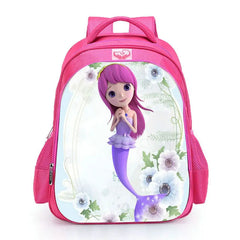 Pink Princess Little Mermaid School Bag for Girls