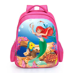 Little Mermaid Pink Princess Kids School Bag